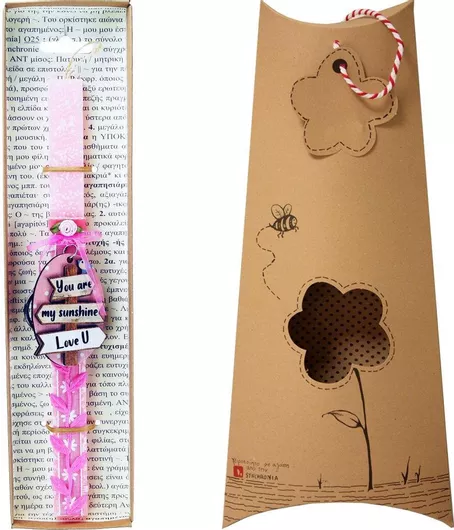 Πασχαλινή Λαμπάδα Synchronia Αυγό με Ταμπέλα Ροζ