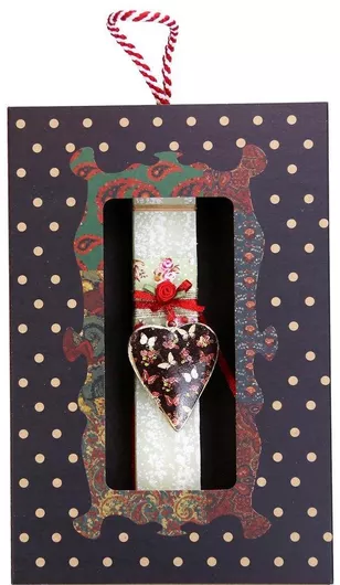 Πασχαλινή Λαμπάδα Synchronia Καρδιά Vintage Κρεμ