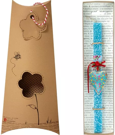 Πασχαλινή Λαμπάδα Synchronia Καρδιά Φλοράλ Βεραμάν