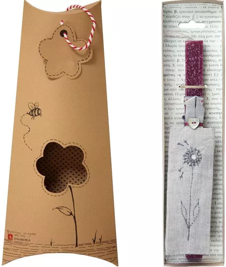 Πασχαλινή Λαμπάδα Synchronia Λινός Σελιδοδείκτης Βυσσινί