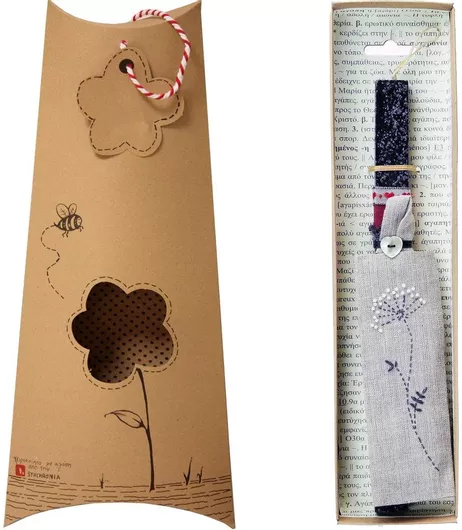 Πασχαλινή Λαμπάδα Synchronia Λινός Σελιδοδείκτης Γκρι