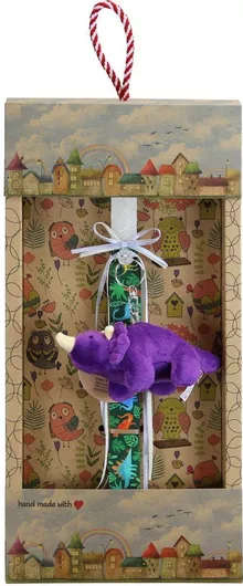 Πασχαλινή Λαμπάδα Synchronia Λούτρινο Μπρελόκ Δεινόσαυρος Λευκό