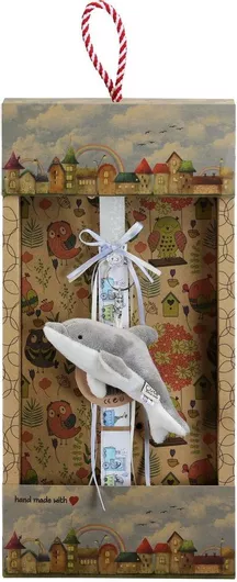 Πασχαλινή Λαμπάδα Synchronia Λούτρινο Μπρελόκ Δελφίνι Λευκό