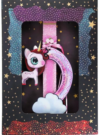 Πασχαλινή Λαμπάδα Synchronia Μονόκερος Rainbow Πεταλούδα Ροζ