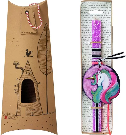 Πασχαλινή Λαμπάδα Synchronia Μονόκερος Sylvie Μοβ