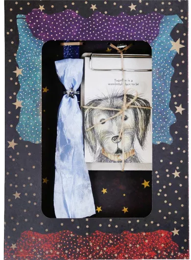 Πασχαλινή Λαμπάδα Synchronia Μπλοκ με Βάση Σκύλος Μπλε