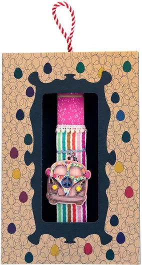 Πασχαλινή Λαμπάδα Synchronia Μπρελόκ Camper Φούξια Νέον