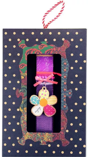 Πασχαλινή Λαμπάδα Synchronia Μπρελόκ Λουλούδι Φούξια