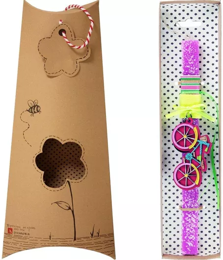 Πασχαλινή Λαμπάδα Synchronia Μπρελόκ Ποδήλατο Φούξια