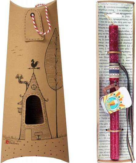 Πασχαλινή Λαμπάδα Synchronia Μπρελόκ Ποτήρι Μπύρα Κόκκινο