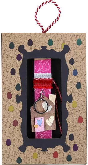 Πασχαλινή Λαμπάδα Synchronia Μπρελόκ Σπίτι Φούξια Νέον