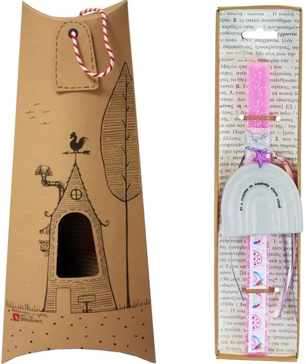 Πασχαλινή Λαμπάδα Synchronia Ουράνιο Τόξο Πορσελάνη Ροζ