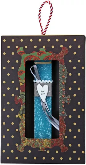 Πασχαλινή Λαμπάδα Synchronia Πορσελάνινη Καρδιά Γαλάζιο