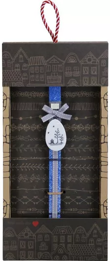 Πασχαλινή Λαμπάδα Synchronia Πορσελάνινο Αυγό Κυψέλη Μπλε