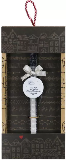 Πασχαλινή Λαμπάδα Synchronia Πορσελάνινος Δίσκος Σκύλος Μαύρο