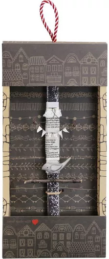 Πασχαλινή Λαμπάδα Synchronia Πουλάκι σε Κούνια Καφέ