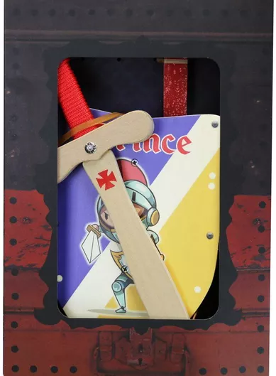 Πασχαλινή Λαμπάδα Synchronia Σετ με Ασπίδα & Σπαθί Πρίγκιπας Κόκκινο