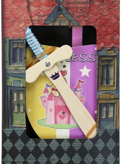 Πασχαλινή Λαμπάδα Synchronia Σετ με Ασπίδα & Σπαθί Πριγκίπισσα Ροζ