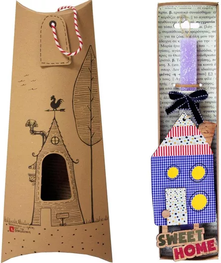 Πασχαλινή Λαμπάδα Synchronia Σπίτι Καδράκι Λιλά