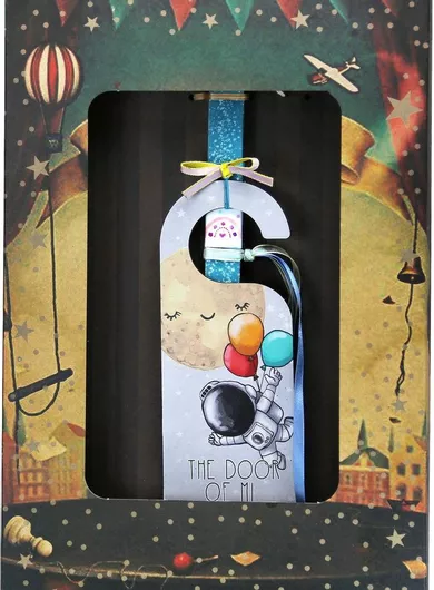 Πασχαλινή Λαμπάδα Synchronia Ταμπέλα Πόμολου Αστροναύτης Βεραμάν