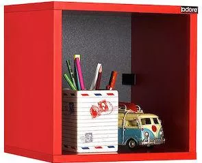 Ράφι Τοίχου Fidelio Κλασικό από Μοριοσανίδα 33x19x33cm Κόκκινο