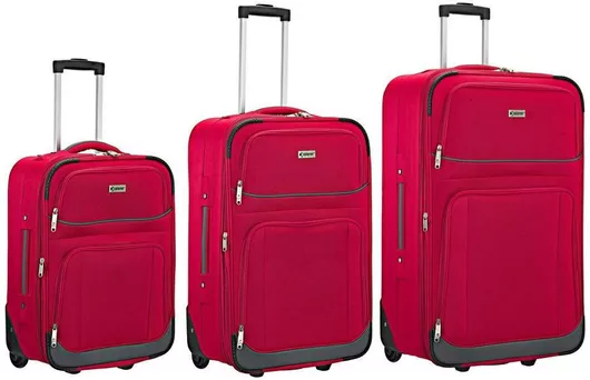 Βαλίτσα Ταξιδίου Xplorer Υφασμάτινη με 4 Ρόδες Κόκκινο