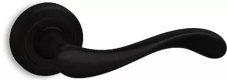 Πόμολο Μπάνιου Convex 425 Αμφίπλευρο με Ροζέτα Μήκους 145mm Ζεύγος Ματ Μαύρο