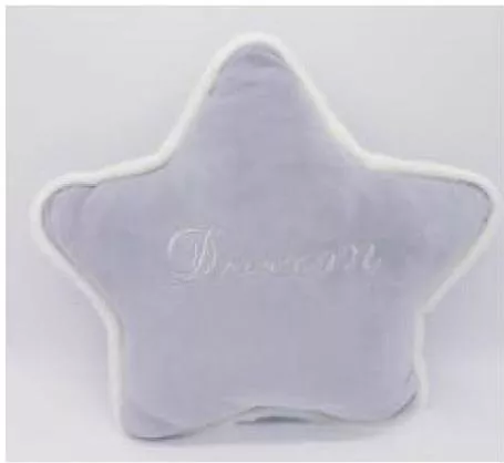 Διακοσμητικό Μαξιλάρι Κούνιας Natural Home Velvet Dream Αστέρι Γκρι