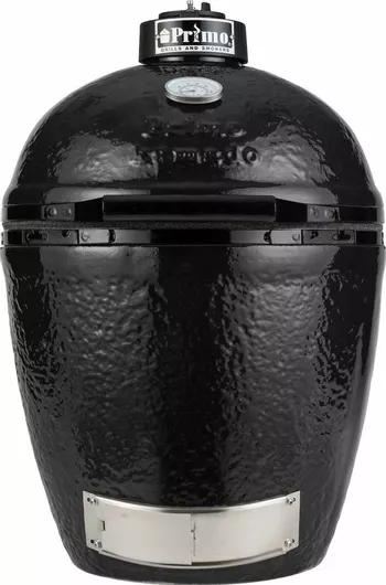 Ψησταριά Κάρβουνου Primo Κεραμική Στρογγυλή με Καπάκι 47x47cm Μαύρο