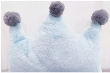 Διακοσμητικό Μαξιλάρι Κούνιας Natural Home σε Σχήμα Κορώνας Γαλάζιο