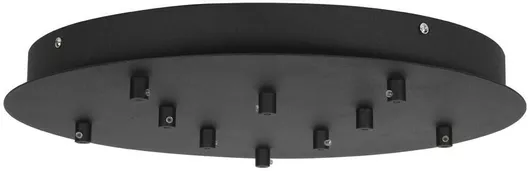 Ροζέτα VK Lighting VK/04396CAN/B/10 Φωτιστικού Οροφής 10 Συνδέσεων IP20 Φ40.5x4cm Μαύρο