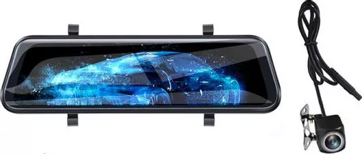 Σετ Καθρέπτης Αυτοκινήτου K470-23549 με DVR 1296P/Οθόνη 10" Κλιπ & Κάμερα Οπισθοπορείας