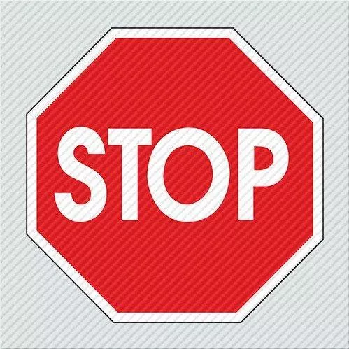 Πινακίδα Υποχρέωσης Στοπ / Stop 30cm Αυτοκόλλητο PVC