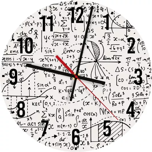 Ρολόι Τοίχου I Love Maths Μαθηματικά Ξύλινο 30cm