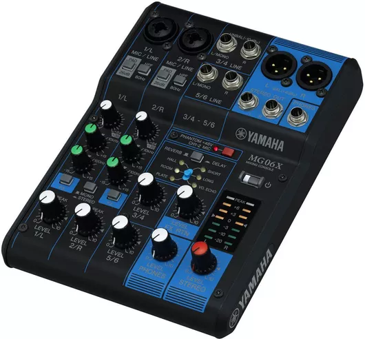 Κονσόλα Yamaha MG-06X Αναλογική 6 Καναλιών με Phantom Power & 2 Εισόδους XLR