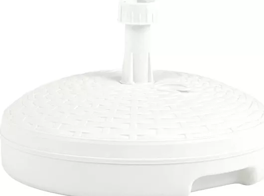 Βάση Ομπρέλας vidaXL Νερού-Άμμου Πλαστική 19-33mm 15lt Στρογγυλή Λευκή