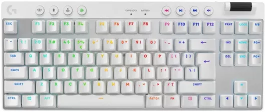 Logitech Pro X TKL Ασύρματο Gaming Μηχανικό Πληκτρολόγιο Tenkeyless με RGB φωτισμό Αγγλικό USLightspeed White