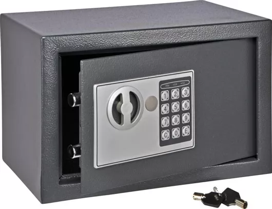 Χρηματοκιβώτιο vidaXL 423957 με Κλειδί / Ψηφιακό 31x20x20cm Μαύρο