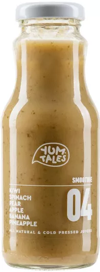 Smoothie Yum Yum Foods Ακτινίδιο / Σπανάκι / Αχλάδι / Μήλο / Μπανάνα / Ανανά 250ml