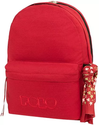 Σχολική Τσάντα Πλάτης Γυμνασίου / Λυκείου Polo Original Double Μπορντό