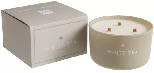 Κερί Αρωματικό σε Βάζο White Tea Μπεζ