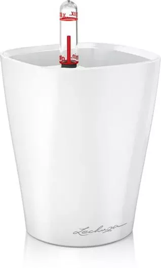 Γλάστρα Lechuza Mini Deltini White High-Gloss 10x10x13cm