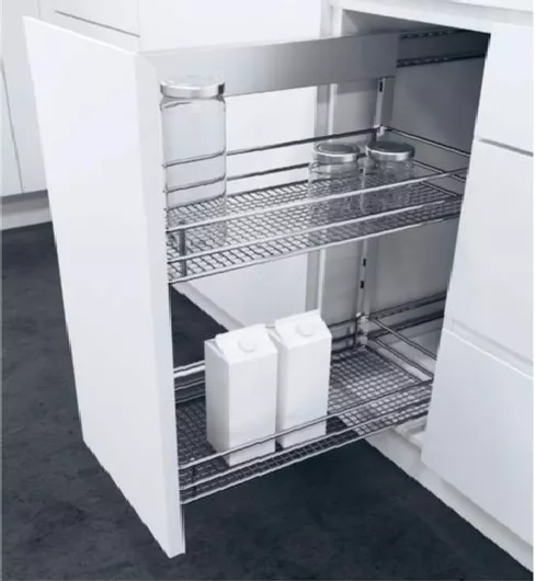 Διαχωριστικό Μπουκαλιών Vauth Sagel 127mm Χρώμιο για Ερμάριο Βάσης 20cm