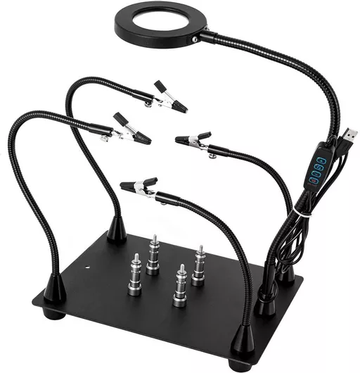 Βάση Επισκευής Kaisi TE-808 με Μεγεθυντικό Φακό & Βραχίονες Μαύρο