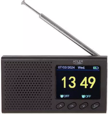 Adler AD-1198 Μπαταρίας με Bluetooth & USB Μαύρο
