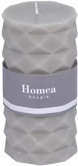 Κερί Homelier Κορμός 7x7x13.8cm Γκρι