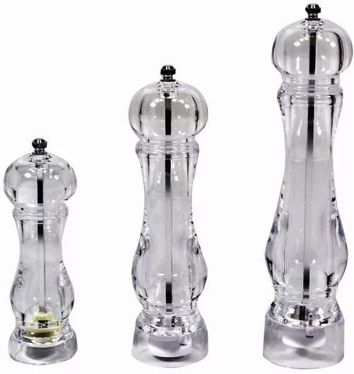 Μύλος Μπαχαρικών 6445 Χειροκίνητος Διάφανος Πλαστικός Νο17