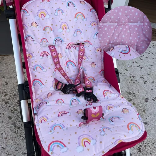 Κάλυμμα Καροτσιού Dooky Διπλής Όψης Ροζ