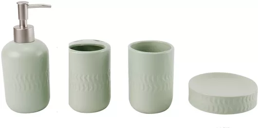 Σετ Αξεσουάρ Μπάνιου Tpster 35892 Κεραμικό Πράσινο