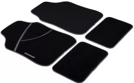 Πατάκια Αυτοκινήτου Dunlop 23318 Μπροστινά και Πίσω από Μοκέτα Σετ 4τμχ Μαύρο